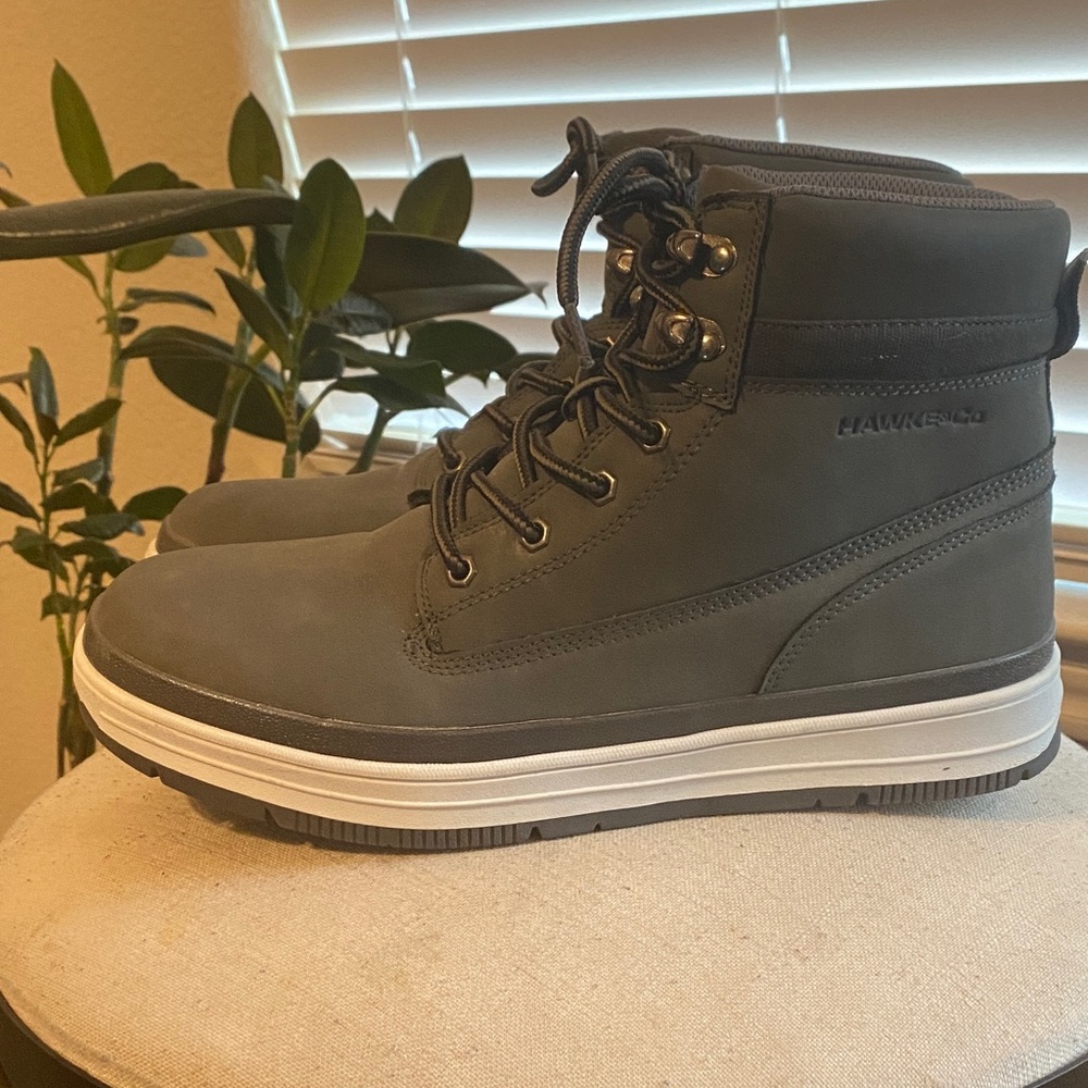 Hawke & Co Men's Charcoal Lace-Up Boots